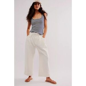 Free People Sweet Talk Chinos in White • Sz 2 • Excellent Condition